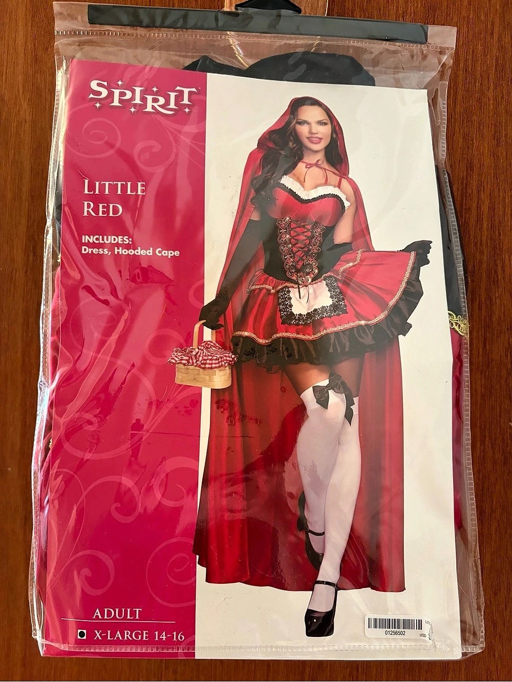 Spirit Halloween Little Red Costume Red & Black Women’s X-Large 14-16 *dress on